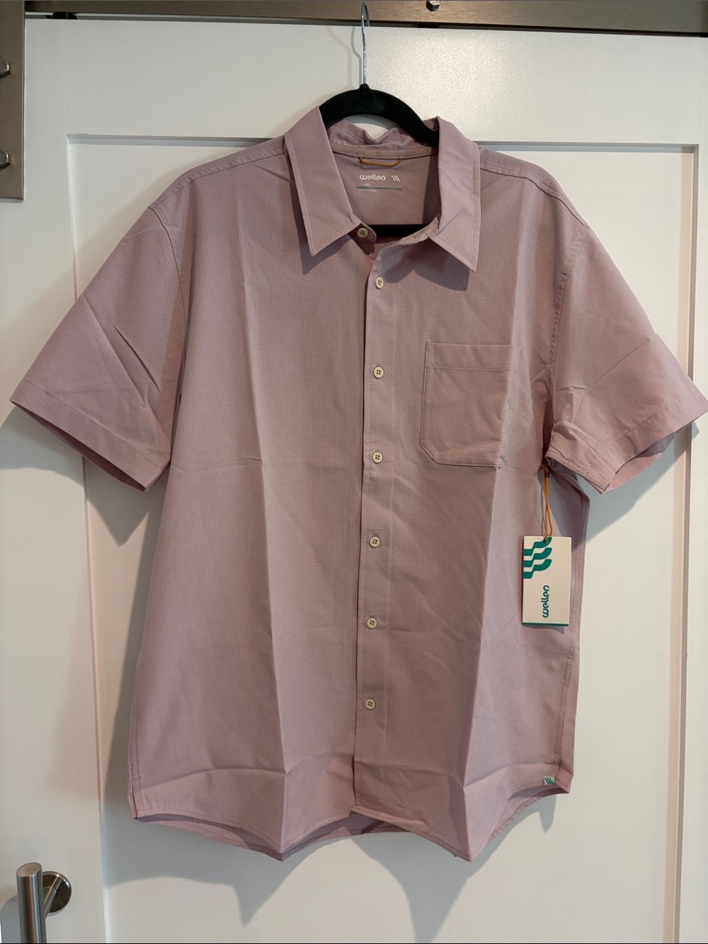 Goodfellow & Co Men’s Short-Sleeve Button-Down Shirt — Light Mauve